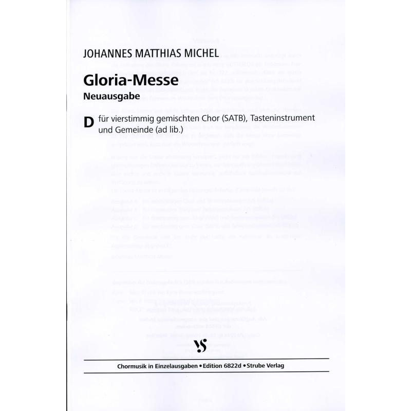 Titelbild für VS 6822D - GLORIA MESSE