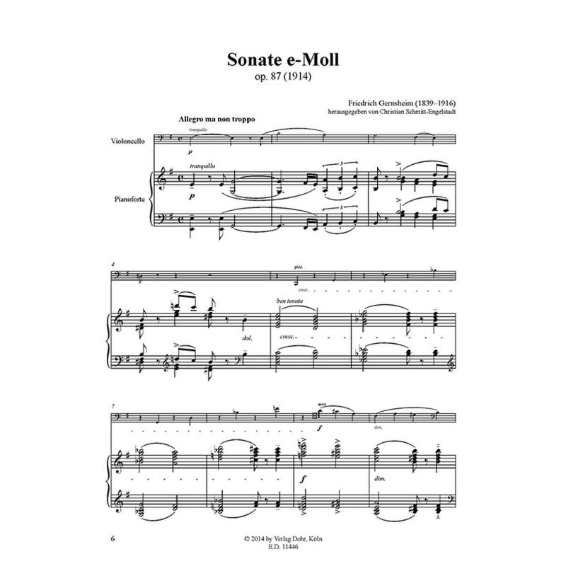 Titelbild für DOHR 11446 - Sonate e-moll op 87