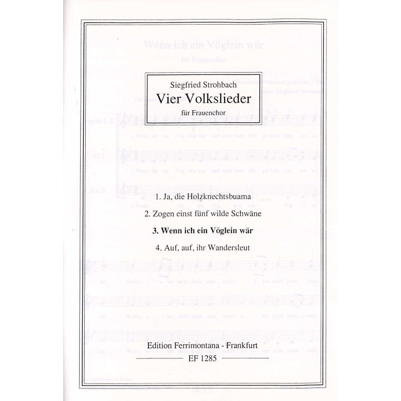Titelbild für FERRIMON 1285 - Wenn ich ein Vöglein wär