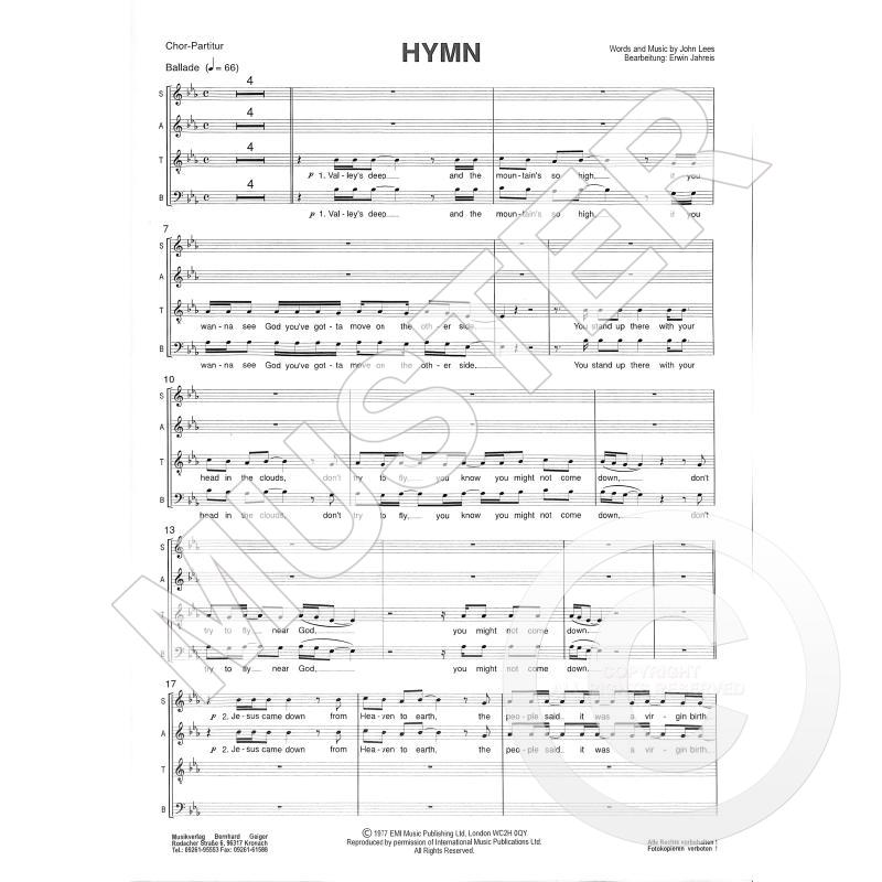 Titelbild für GEIGER 253-GCH - Hymn