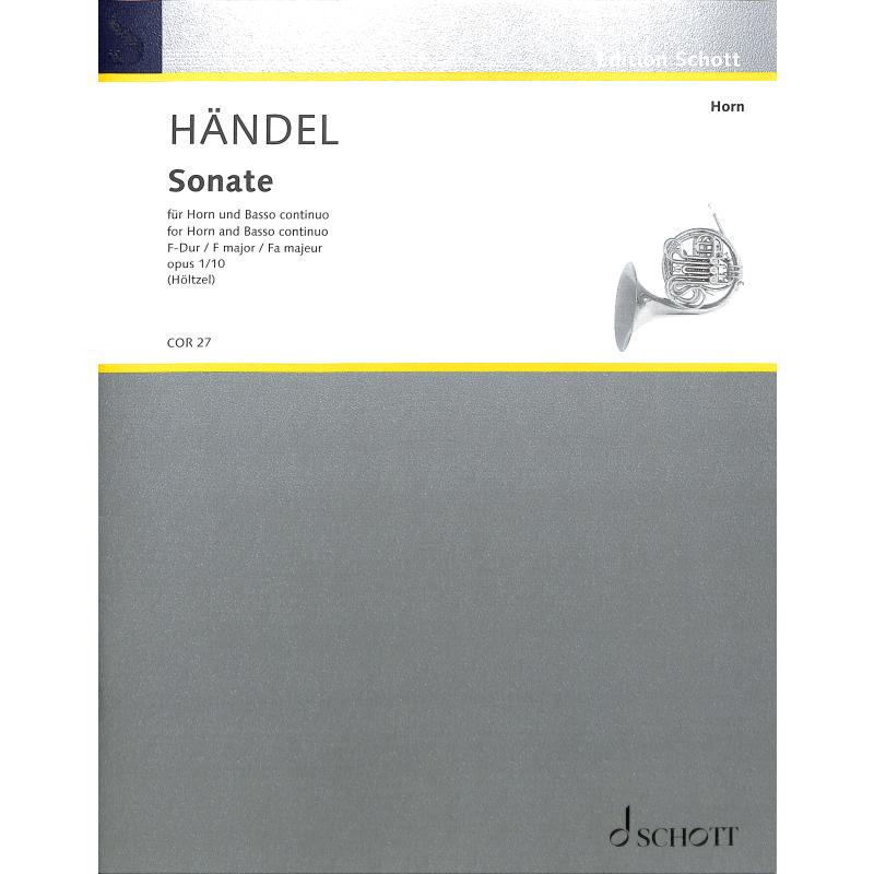 Titelbild für COR 27 - SONATE F-DUR OP 1/10