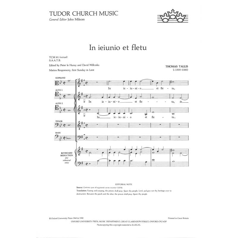 Titelbild für ISBN 0-19-352162-8 - In ieiunio et fletu