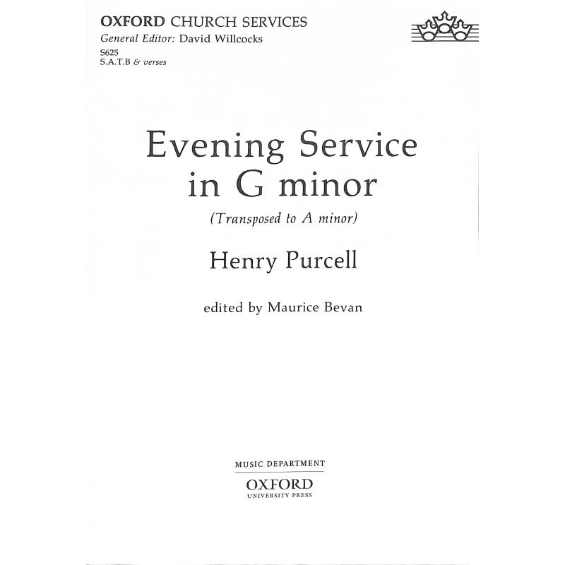 Titelbild für ISBN 0-19-353350-2 - Evening service g-moll