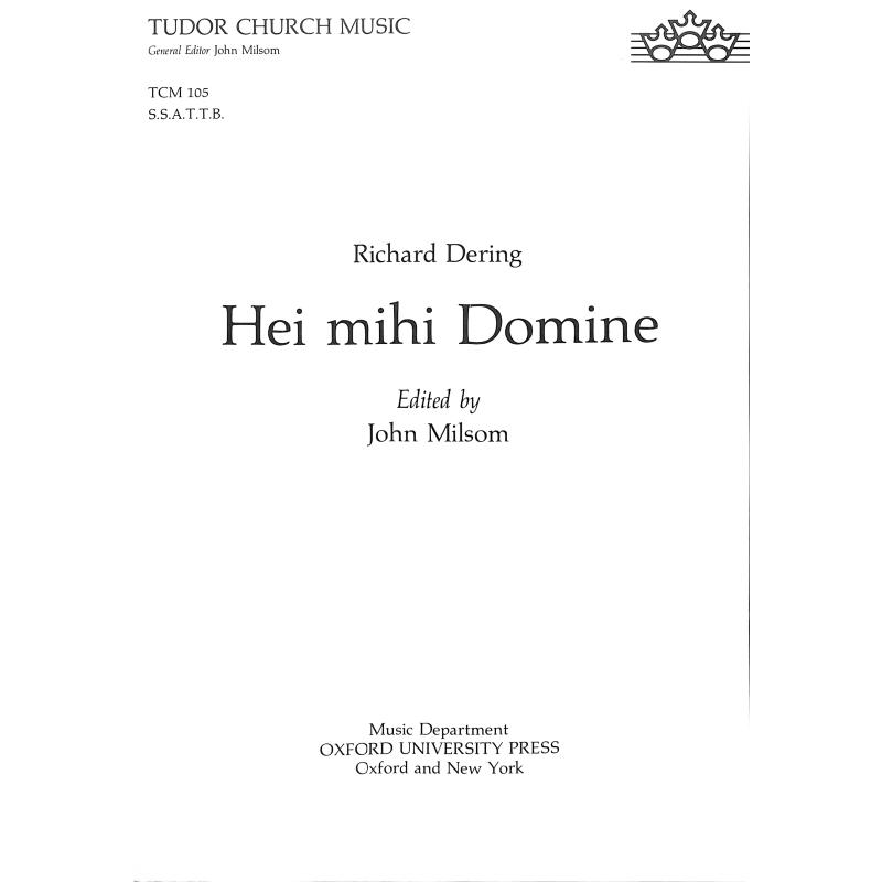 Titelbild für ISBN 0-19-352206-3 - Hei mihi domine