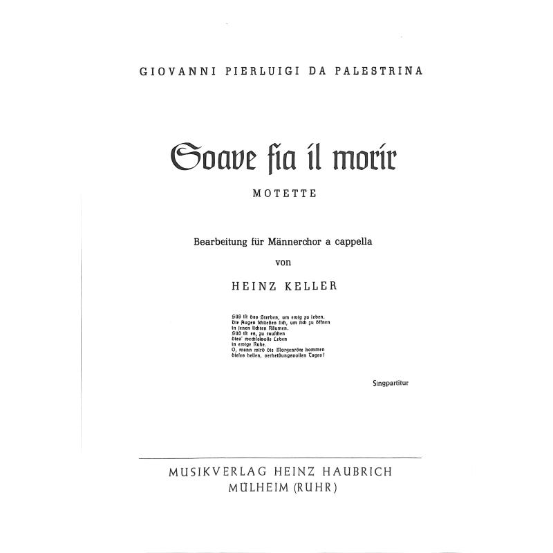 Titelbild für HAUBRICH 048 - Soave fia il morir