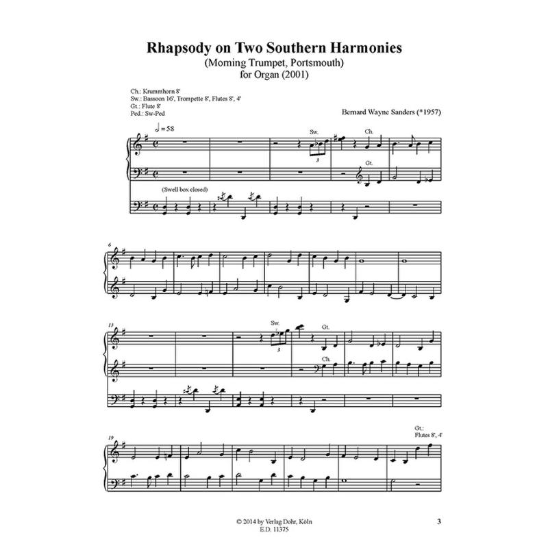 Titelbild für DOHR 11375 - Rhapsody on 2 southern harmonies