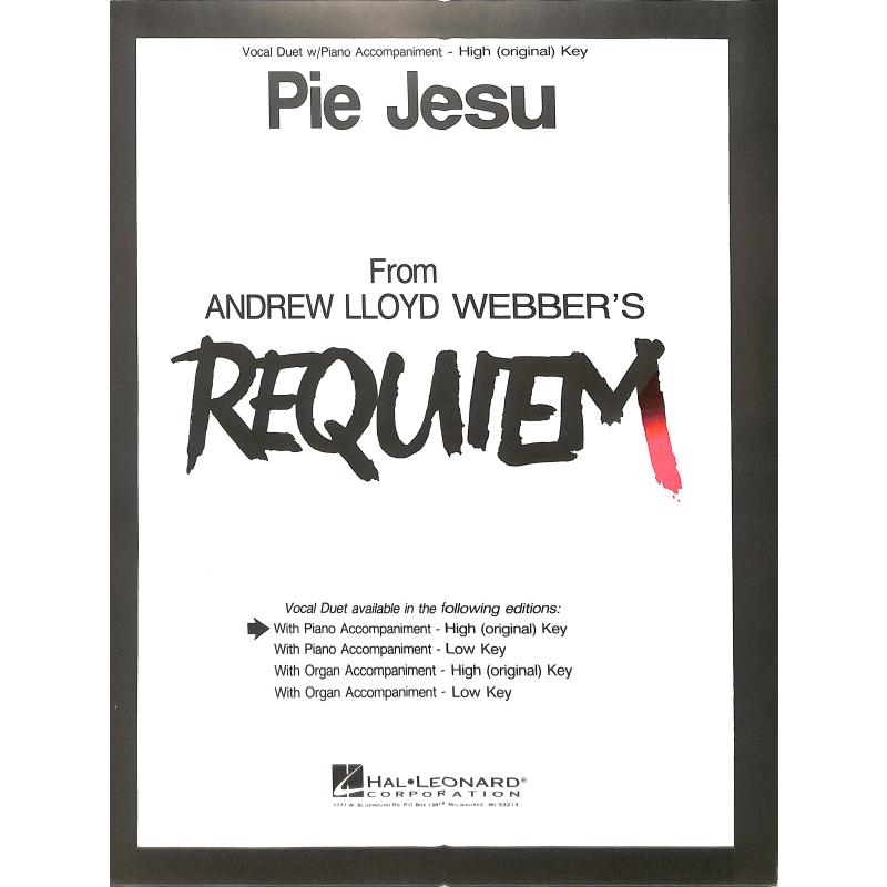 Titelbild für HL 354822 - Pie Jesu (aus Requiem)