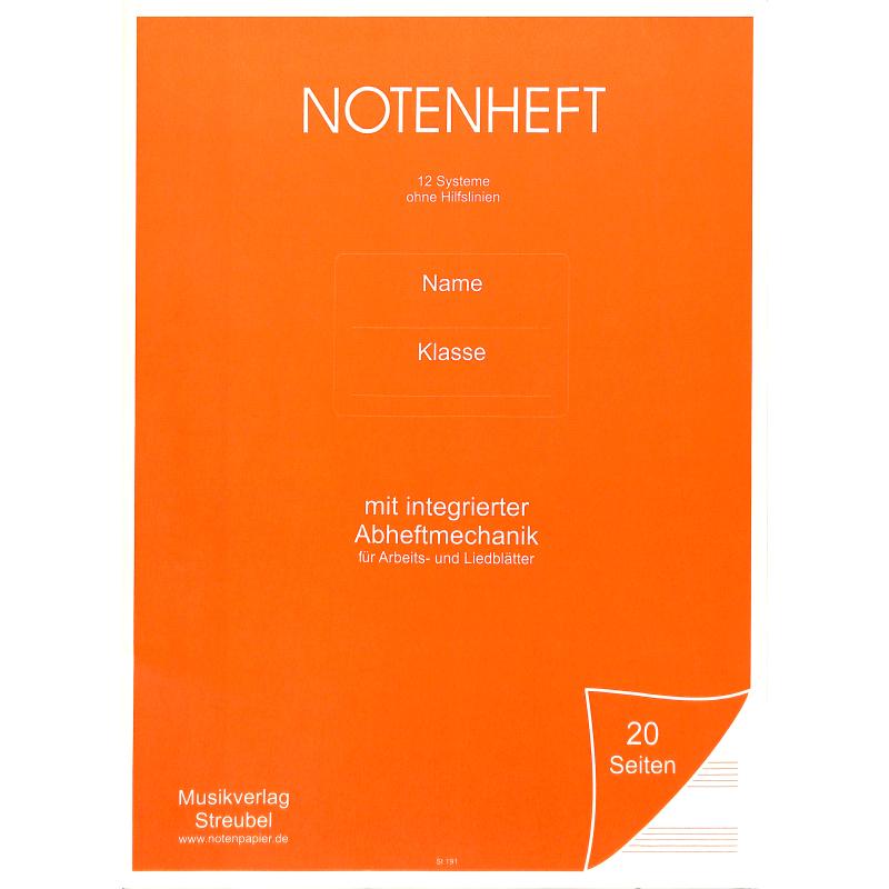 Titelbild für STREUBEL 191 - NOTENHEFT 12 SYSTEME | Notenheft Din A4 ohne Hilfslinien