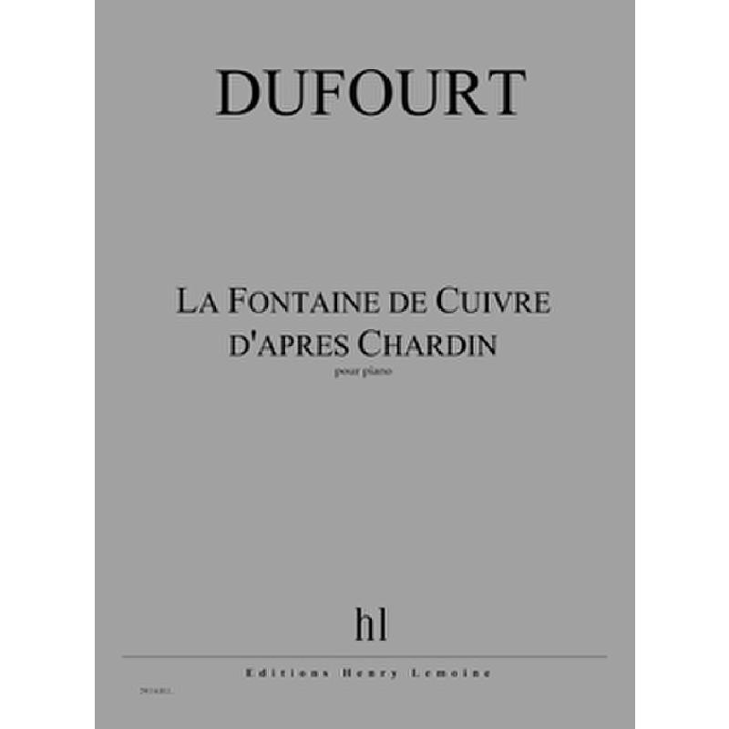 Titelbild für LEMOINE 29114 - La fontaine de cuivre d'apres chardin