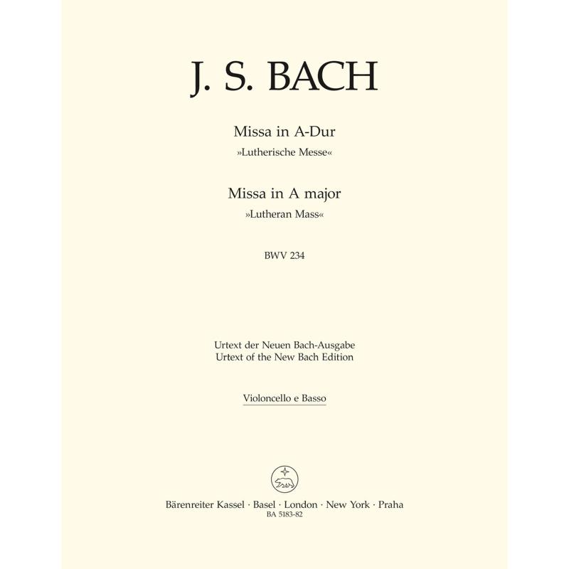 Titelbild für BA 5183-82 - Messe A-Dur BWV 234