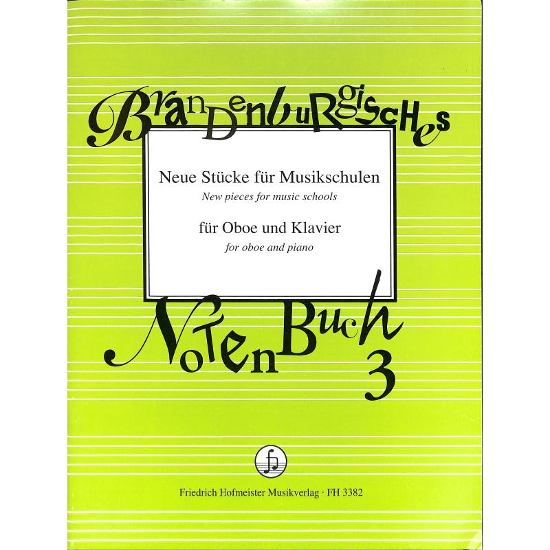 Titelbild für FH 3382 - Brandenburgisches Notenbuch 3 | 9 Stücke für Musikschulen