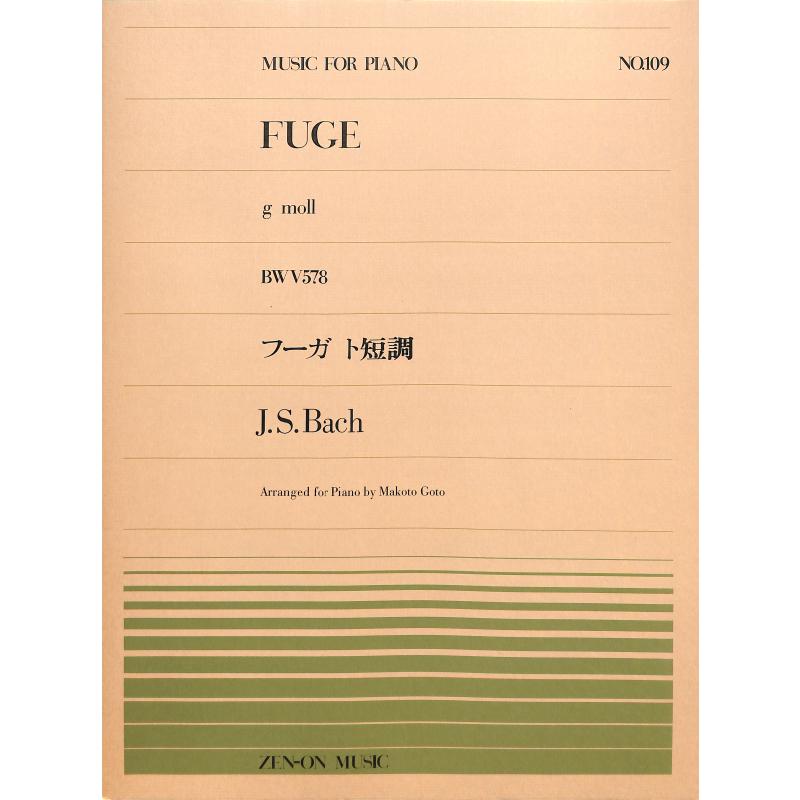 Titelbild für ZENON 101828 - Fuge g-moll BWV 578