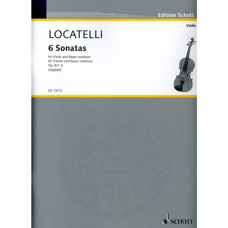 Titelbild für ED 13721 - 6 Sonaten op 8