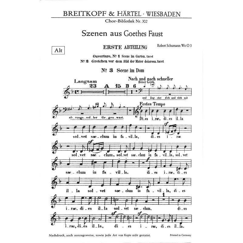 Titelbild für EBCHB 302-A - Szenen aus Goethes Faust WOO 3