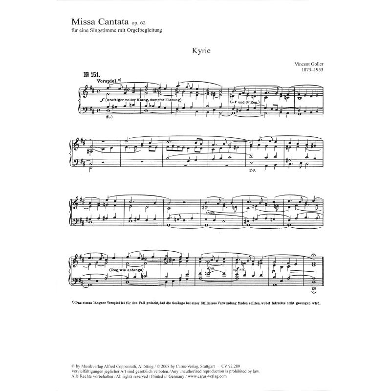 Titelbild für CARUS 92289-00 - Missa Cantata op 62