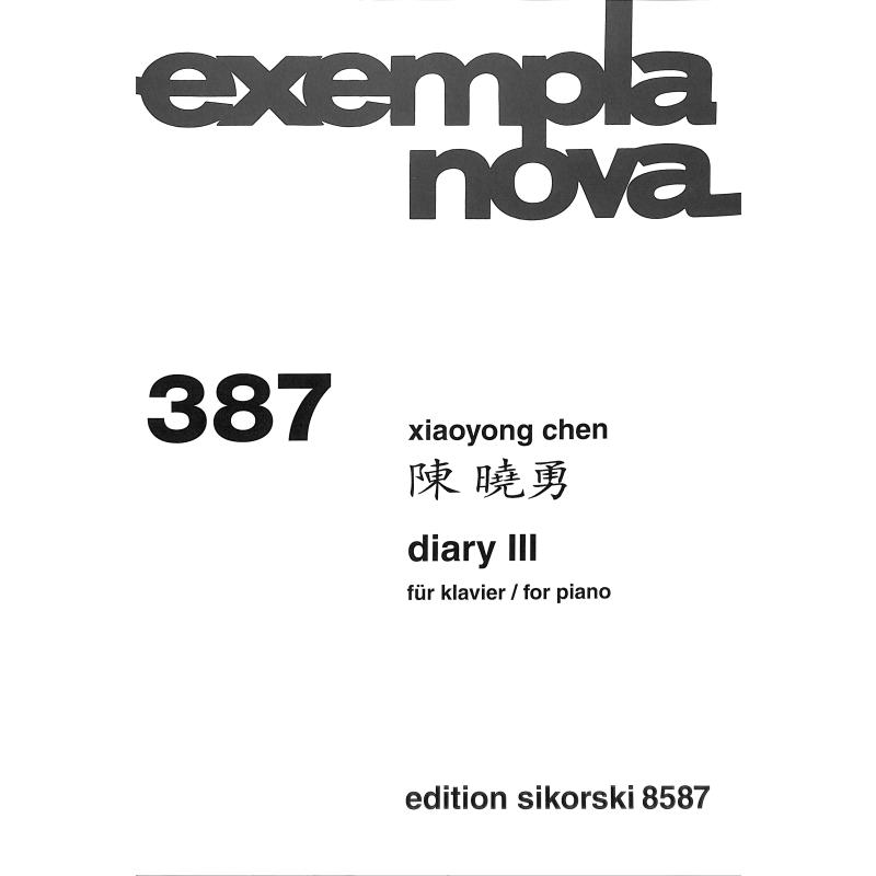 Titelbild für SIK 8587 - Diary 3