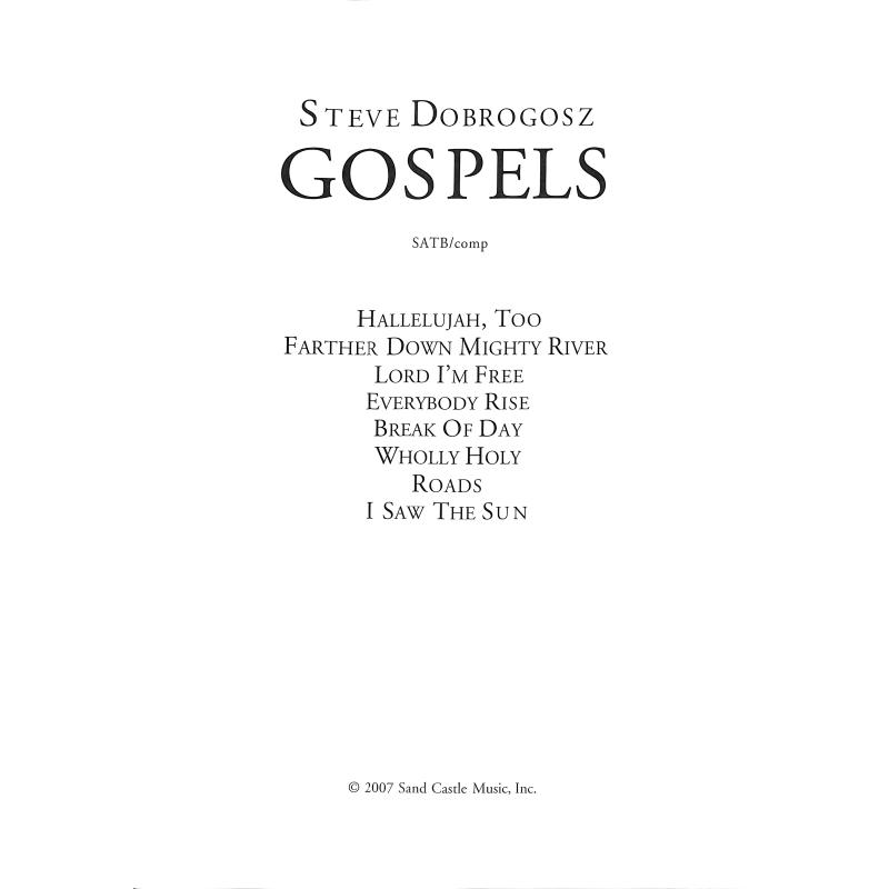 Titelbild für SAND 126732 - Gospels - 5 Gospel Arrangements