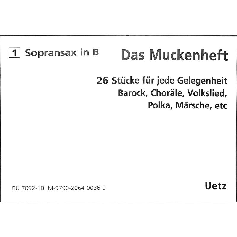 Titelbild für UETZ 7092-1B - DAS MUCKENHEFT