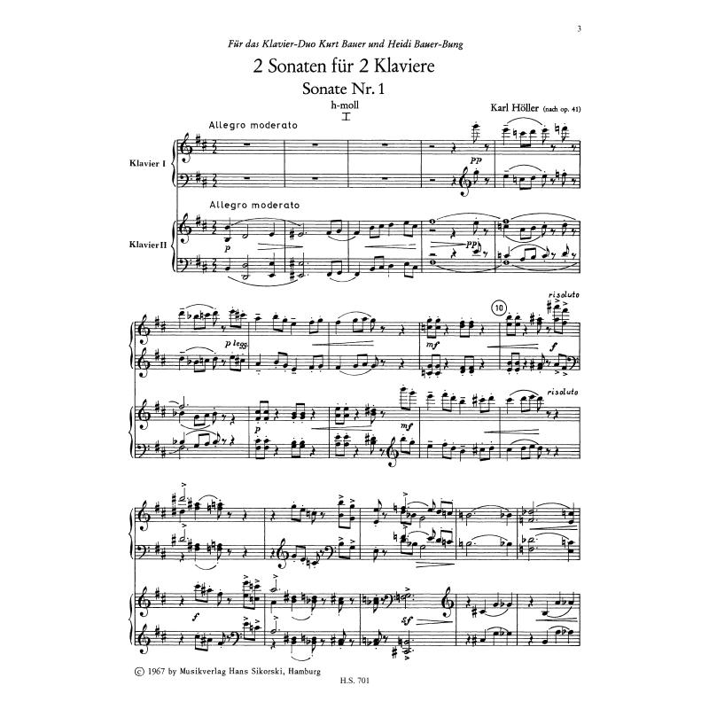 Titelbild für SIK 701 - Sonate 1 h-moll