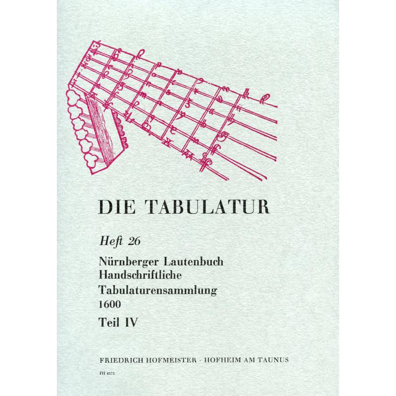 Titelbild für FH 4575 - Nürnberger Lautenbuch 4