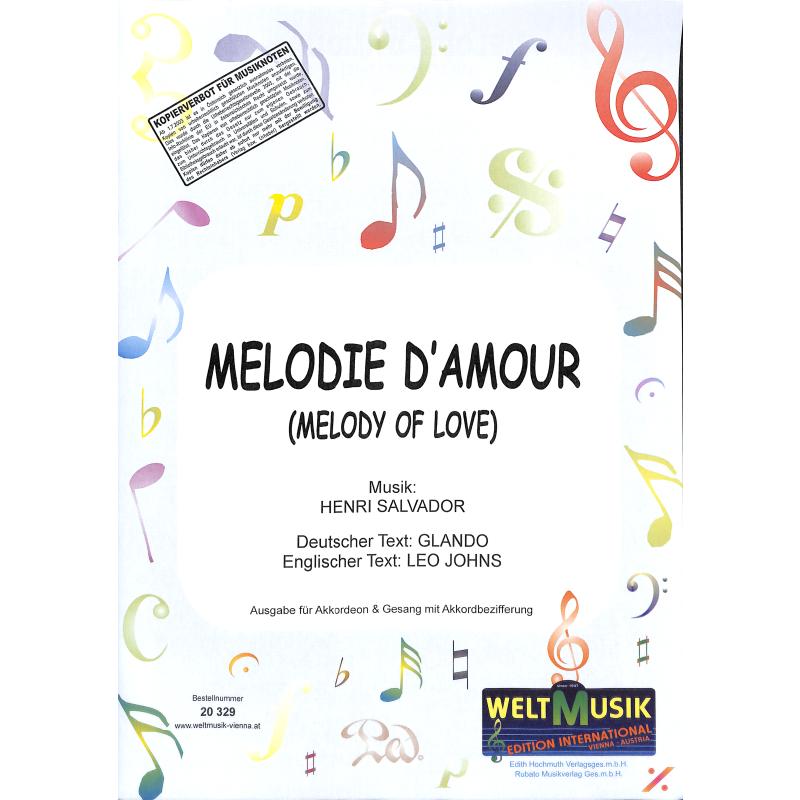 Titelbild für WM 20329 - Melodie d'amour (melody of love)