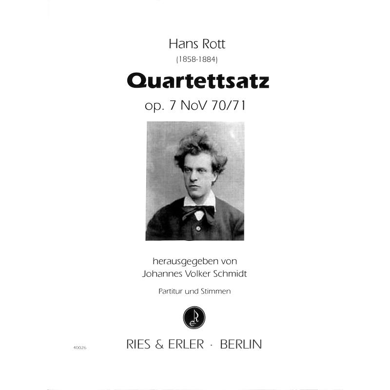 Titelbild für RE 40026 - Quartettsatz op 7