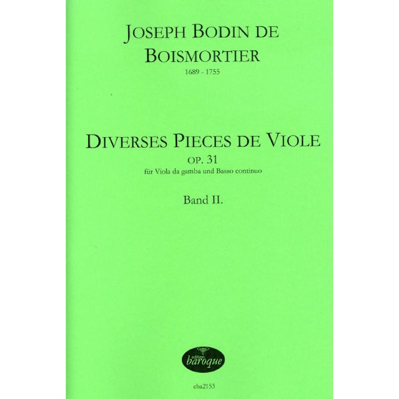 Titelbild für BAROQUE 2153 - Diverses pieces de viole op 31/2