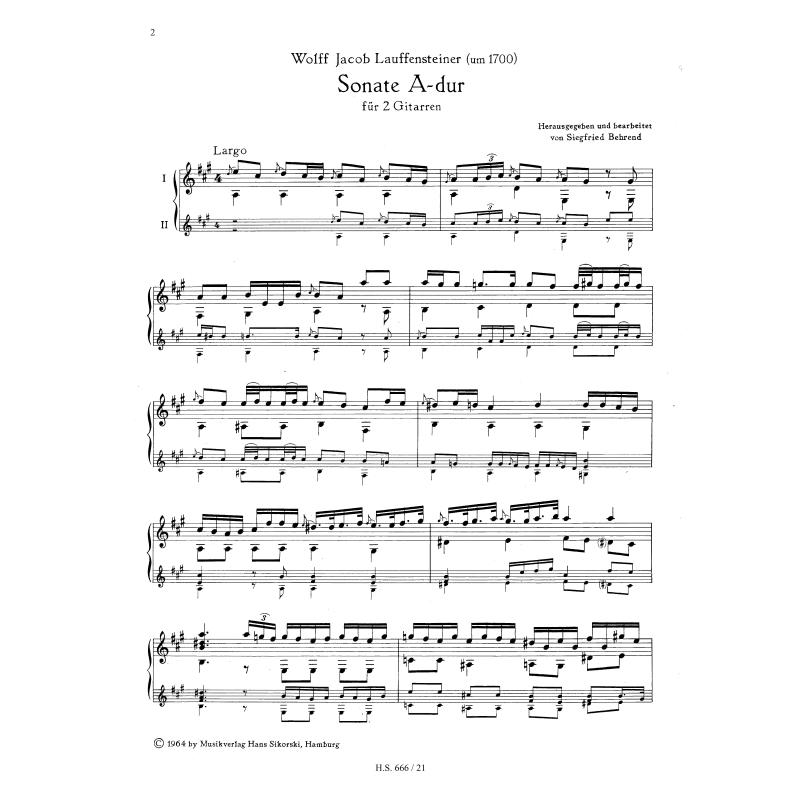 Titelbild für SIK 666-21 - Sonate A-Dur