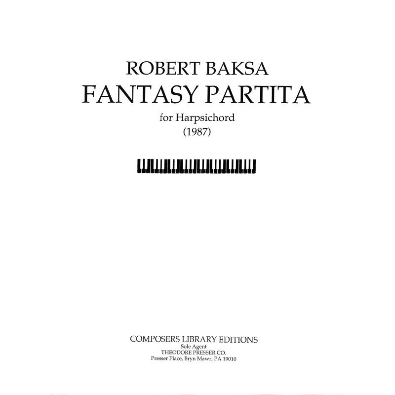 Titelbild für PRESSER 490-00871 - Fantasy Partita
