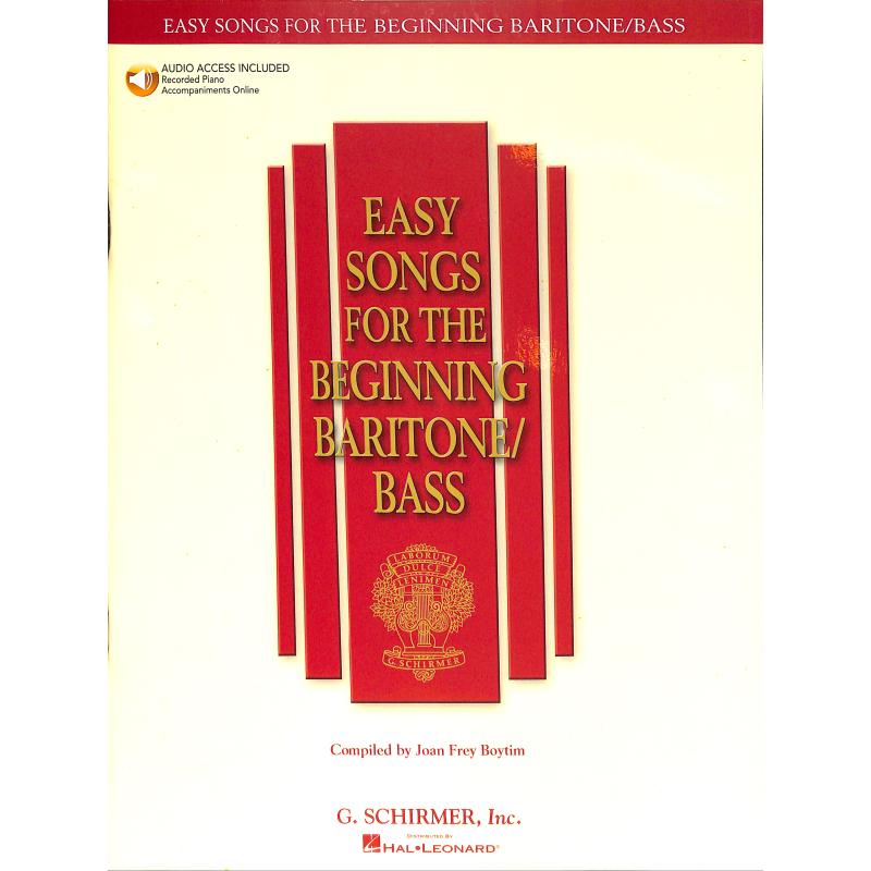 Titelbild für HL 50483759 - Easy songs for the beginning baritone / bass
