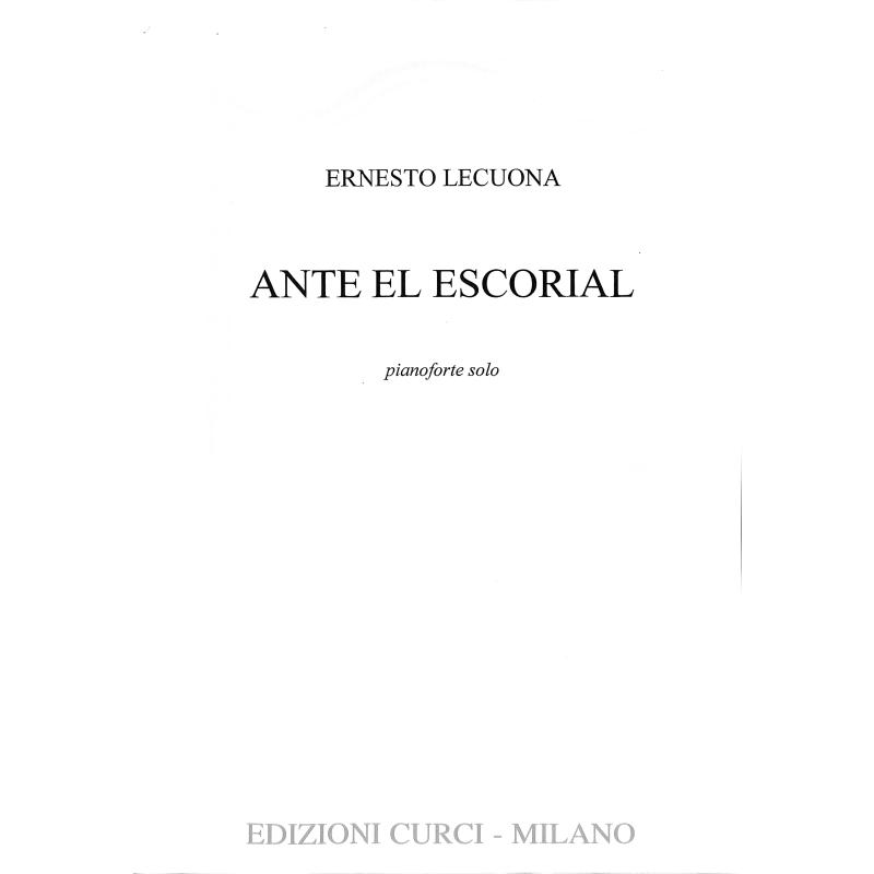 Titelbild für CURCI 5656 - Ante el escorial