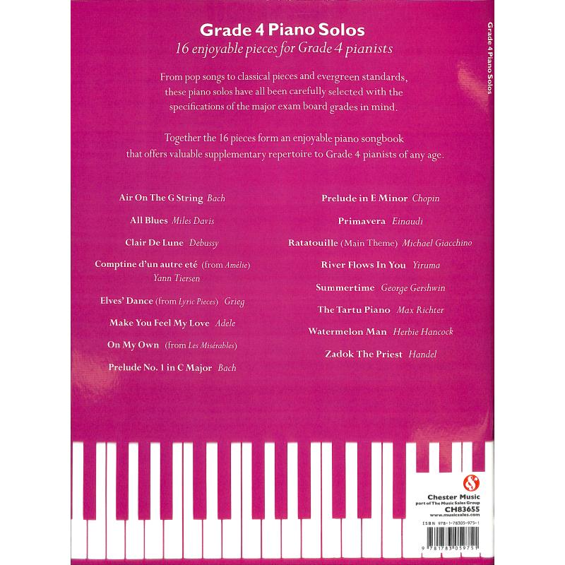 Notenbild für CH 83655 - GRADE 4 PIANO SOLOS