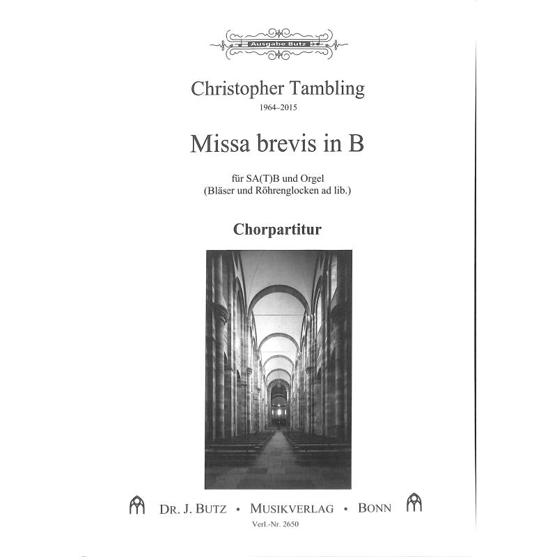 Titelbild für BUTZ 2650B-CHP - MISSA BREVIS B-DUR