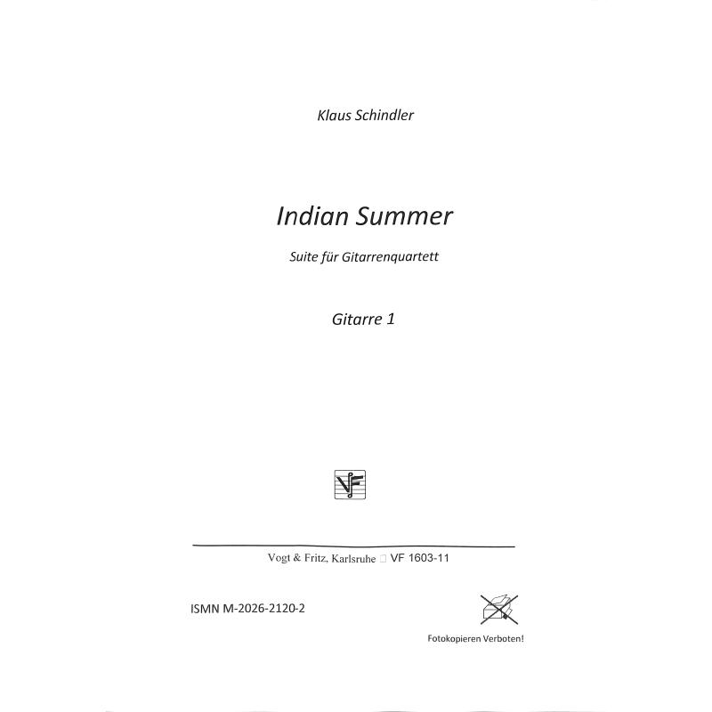 Titelbild für VOGT 1603-11 - Indian summer