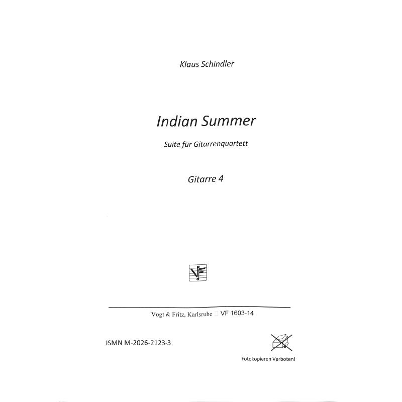 Titelbild für VOGT 1603-14 - Indian summer