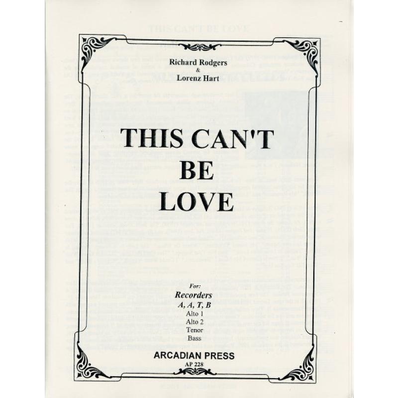 Titelbild für ARCADIAN 228 - This can't be love