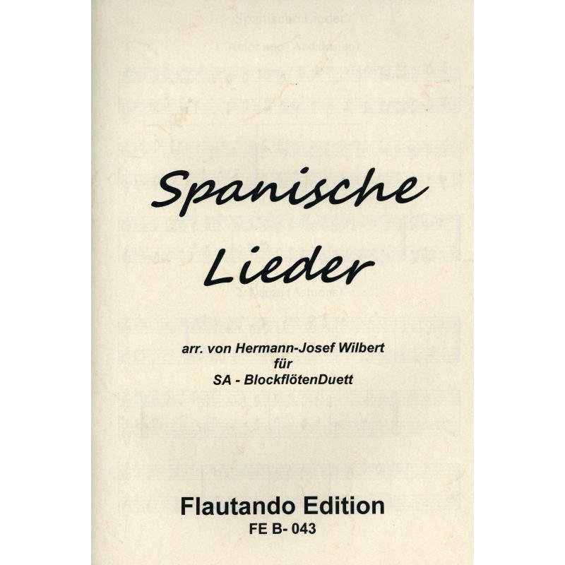 Titelbild für FE -B043 - Spanische Lieder