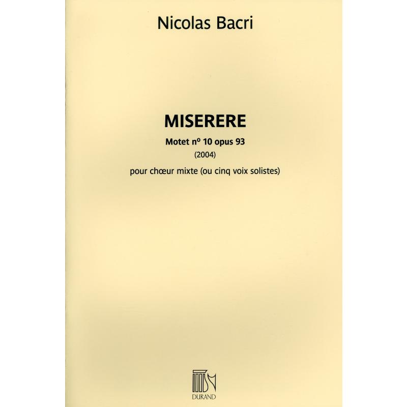 Titelbild für DF 16236 - Miserere | Motette 10 op 93