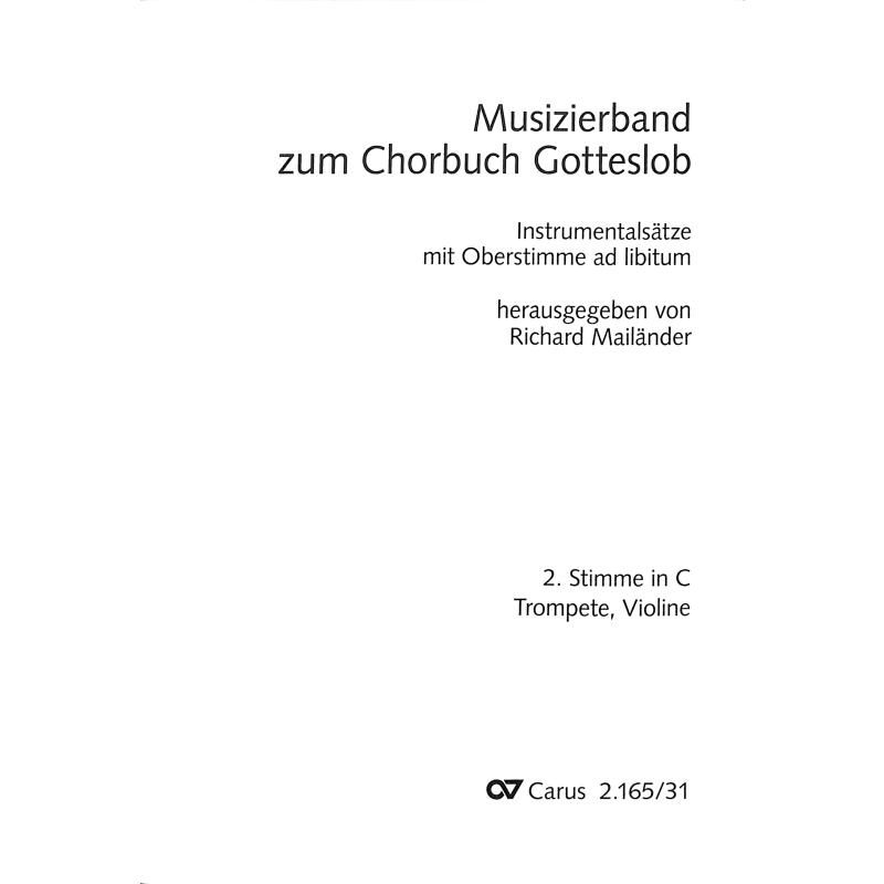 Titelbild für CARUS 2165-29 - Musizierband zum Chorbuch Gotteslob