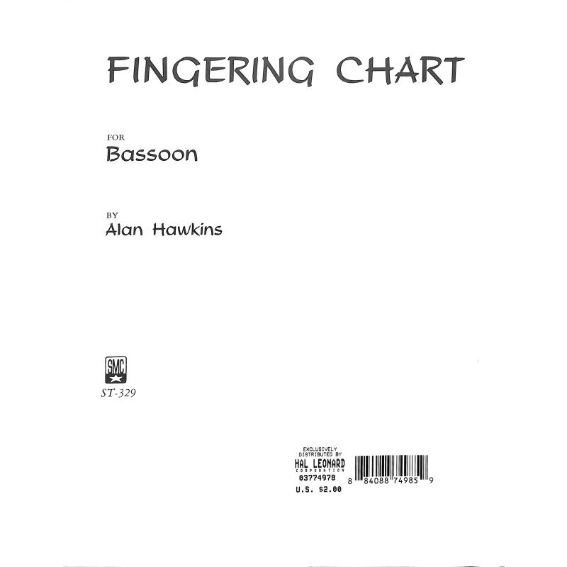 Titelbild für SOU ST329 - Fingering chart