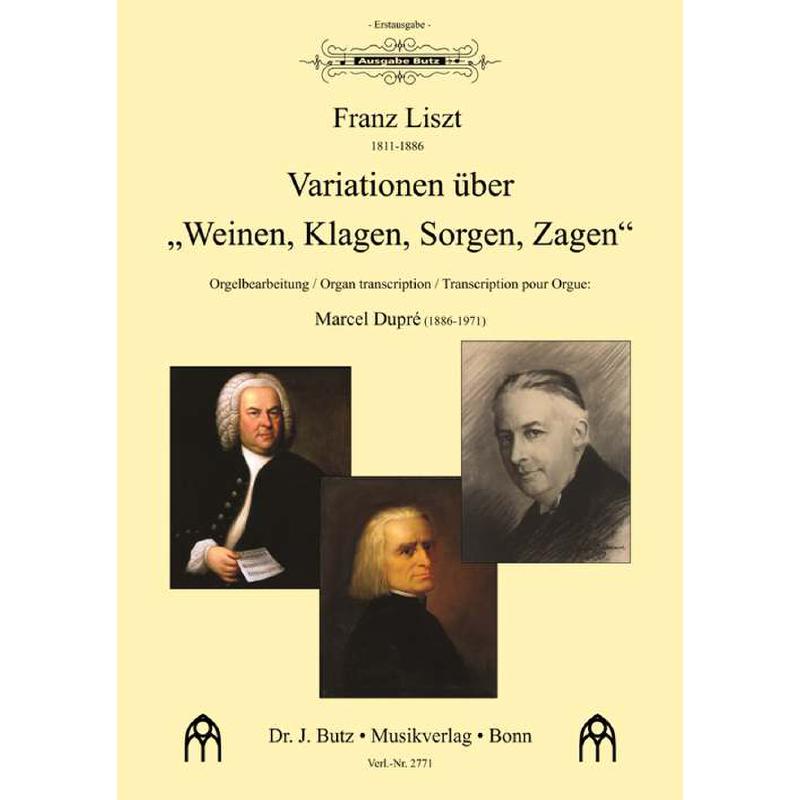 Titelbild für BUTZ 2771 - Weinen klagen sorgen zagen | Weinen klagen Variationen über | Variationen