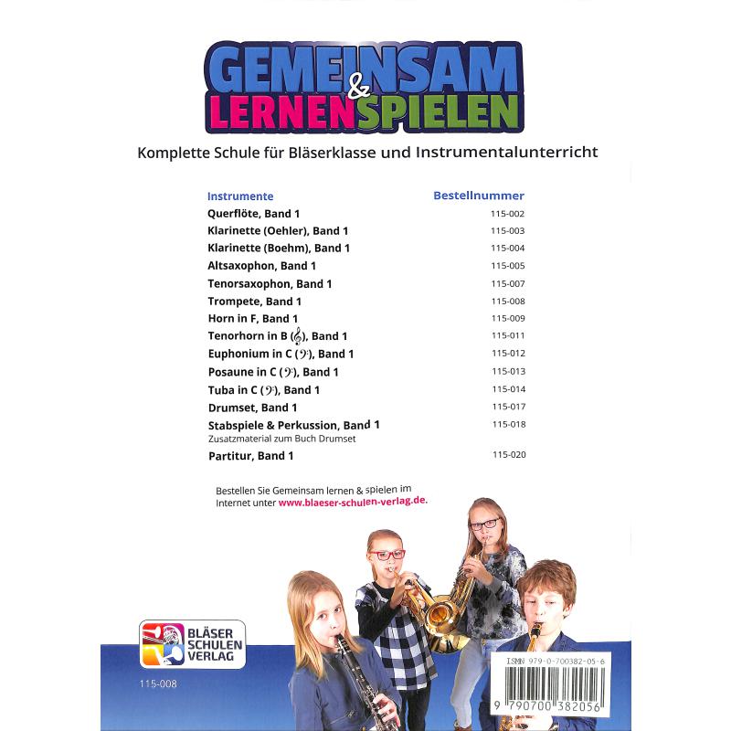 Notenbild für BSV 115-008 - GEMEINSAM LERNEN + SPIELEN 1