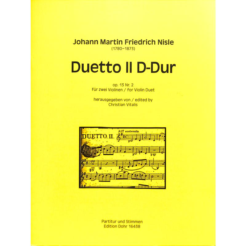 Titelbild für DOHR 16438 - Duett 2 D-Dur op 13/2