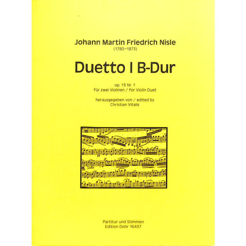 Titelbild für DOHR 16437 - Duett 1 B-Dur op 13/1