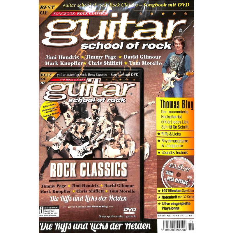 Titelbild für 978-3-95512-102-0 - Guitar school of Rock - Rock Classics