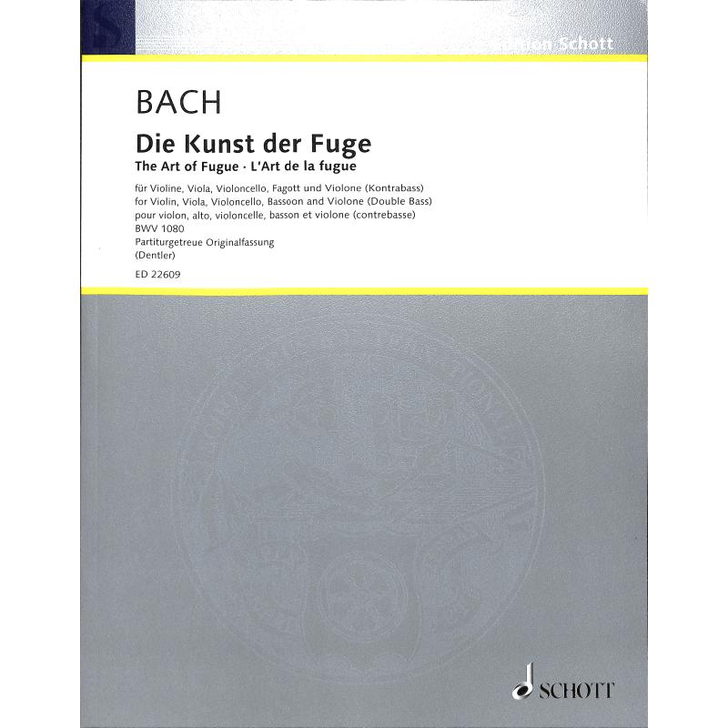 Titelbild für ED 22609 - DIE KUNST DER FUGE BWV 1080