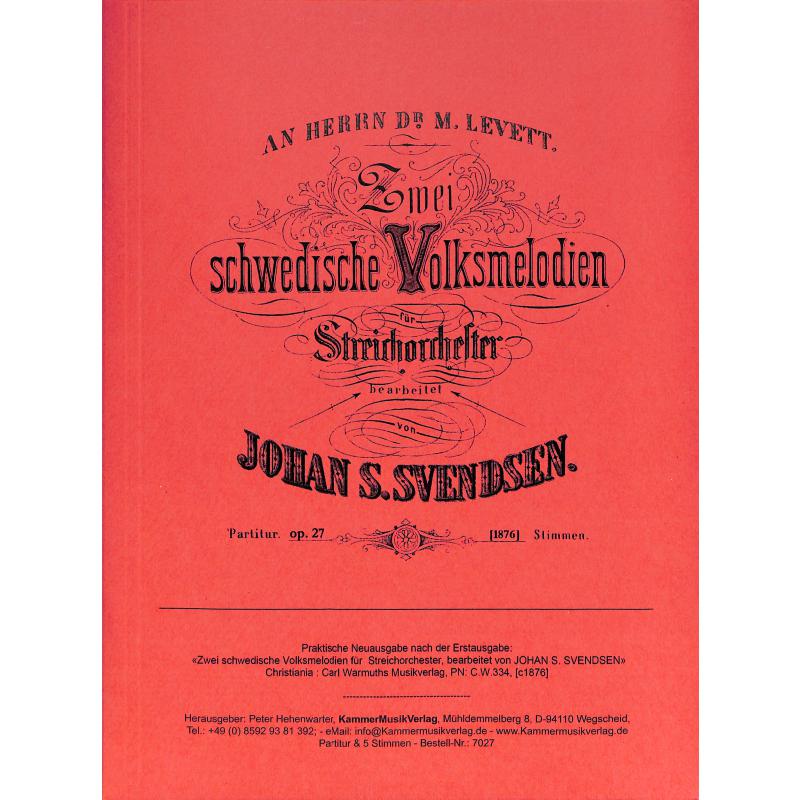 Titelbild für KMV 7027 - 2 schwedische Volksmelodien