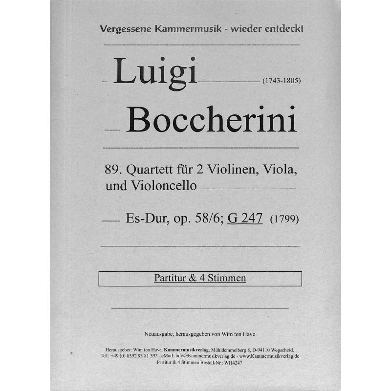 Titelbild für KMV -WH4247 - Quartett 89 Es-Dur op 58/6