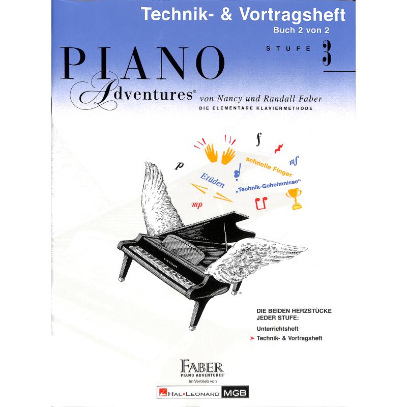 Titelbild für HL 160080 - PIANO ADVENTURES 3 - TECHNIK + VORTRAGSHEFT