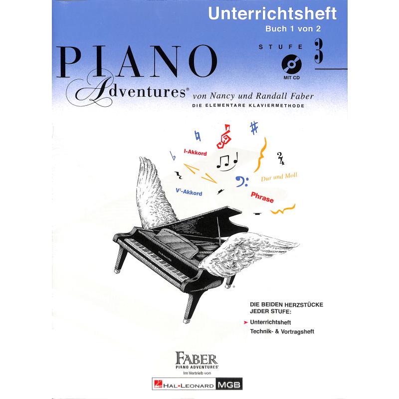 Titelbild für HL 160079 - PIANO ADVENTURES 3 - UNTERRICHTSHEFT
